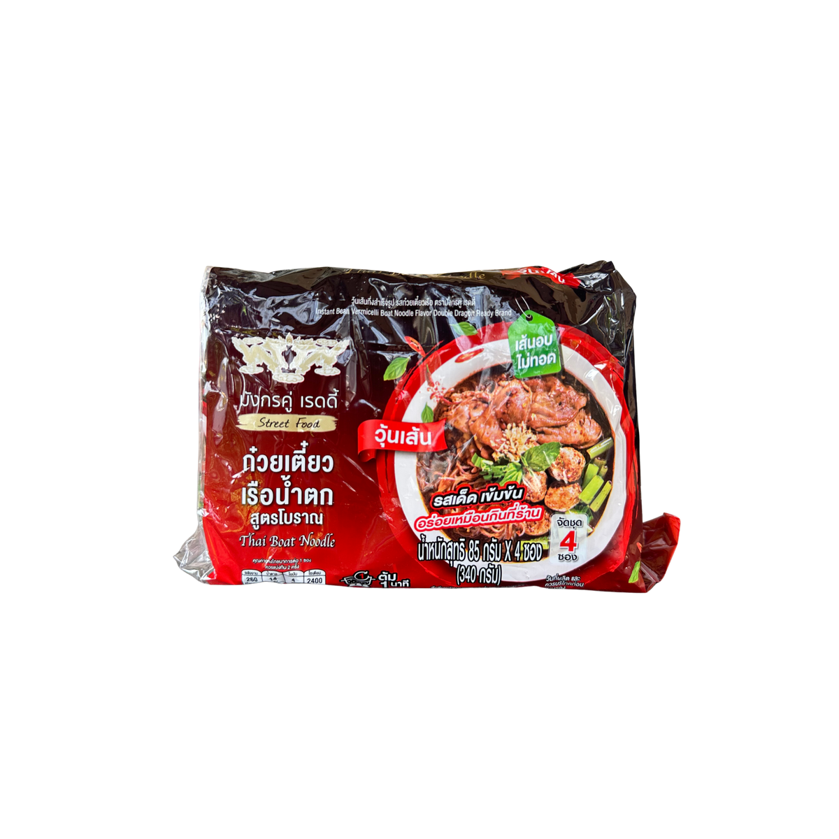 DOUBLE DRAGON Bean Vermicelli Boat Noodle Flavour 4 Pack