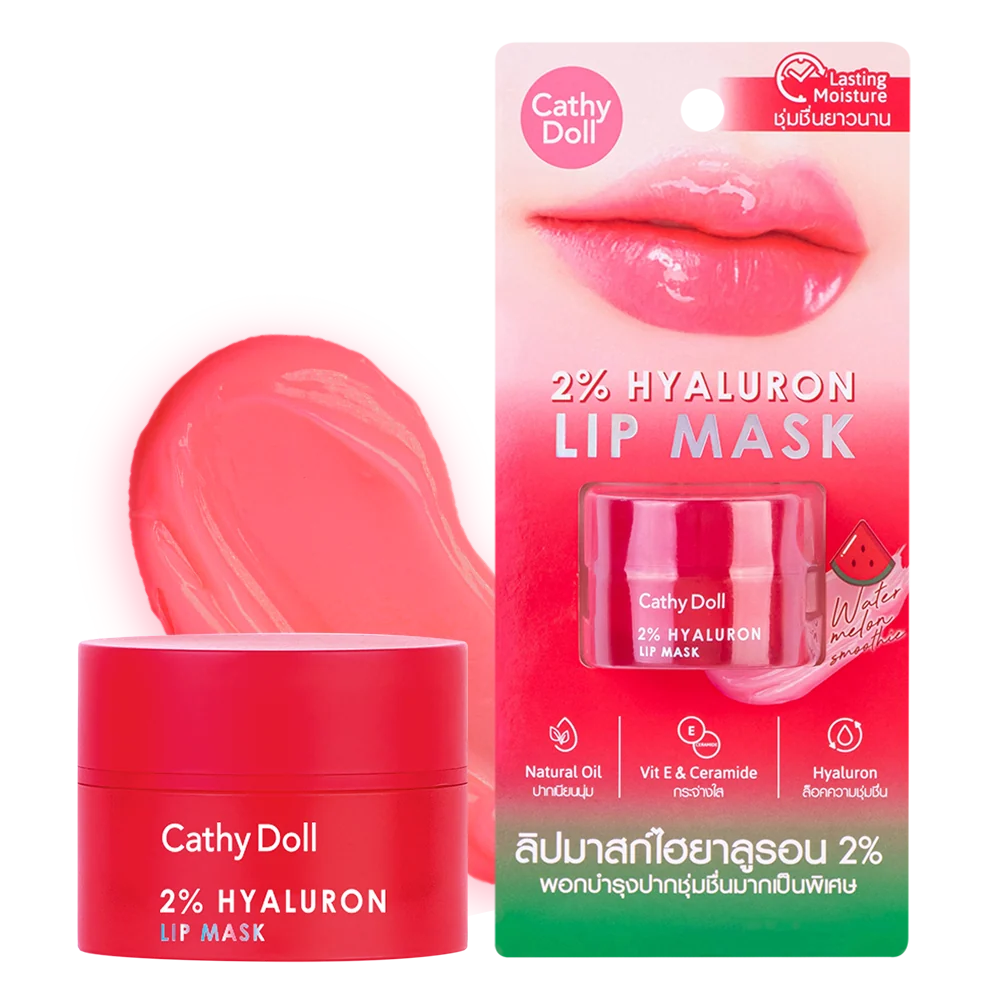 CATHY DOLL 2% HYALURON LIP MASK WATERMELON SMOOTHIE