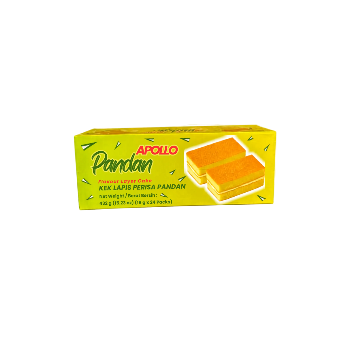 APOLLO Pandan Layer Cake 18g x 24 pcs