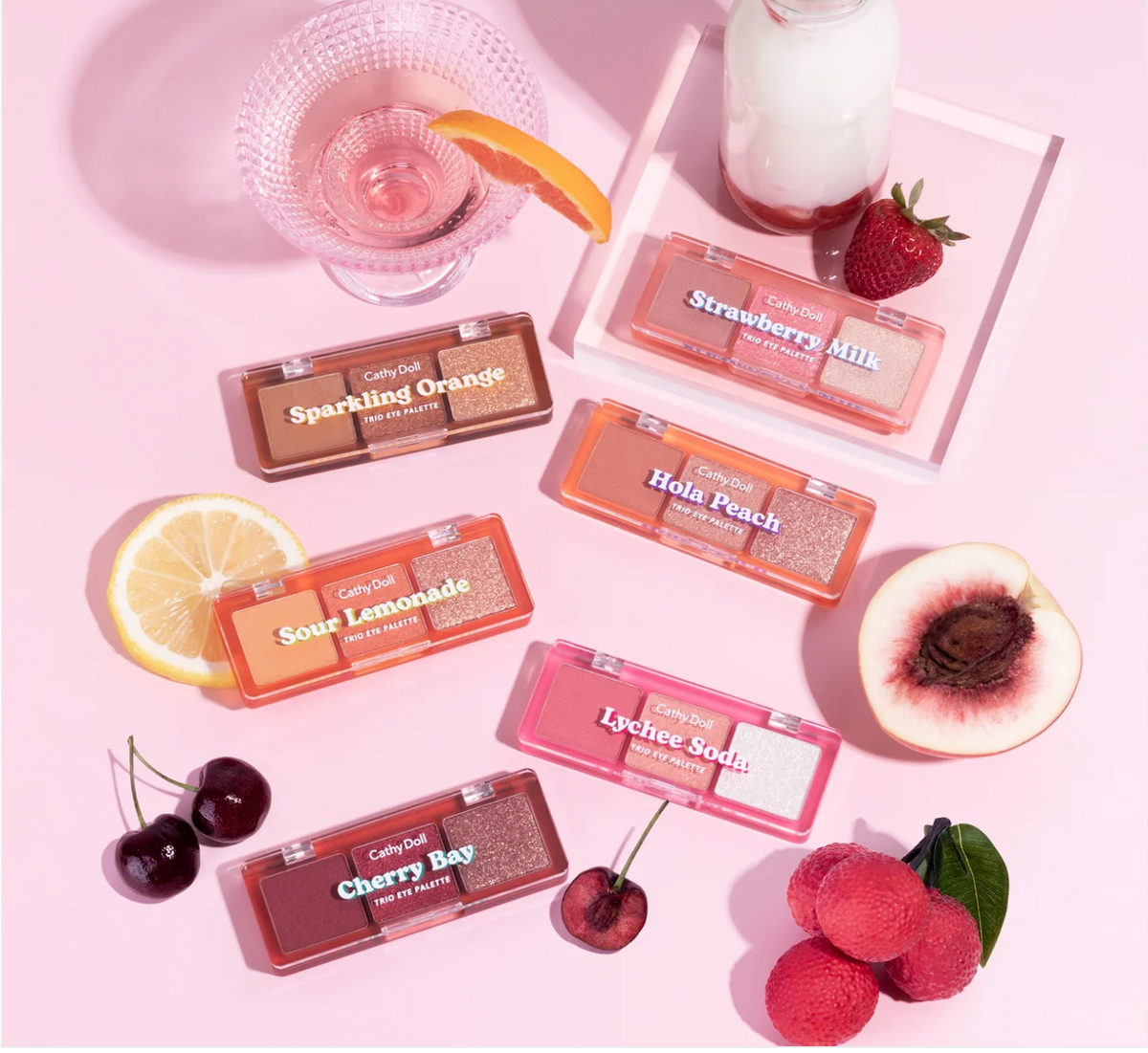 CATHY DOLL - CHEERS AROUND TRIO EYE PALETTE- 3 in 1