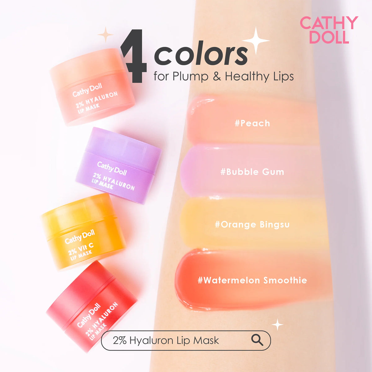 CATHY DOLL 2% HYALURON LIP MASK IN ORANGE BINGSU